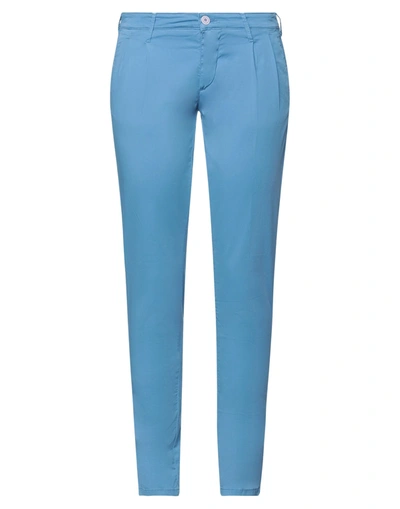 Shop 0/zero Construction Woman Pants Pastel Blue Size 27 Cotton, Elastane
