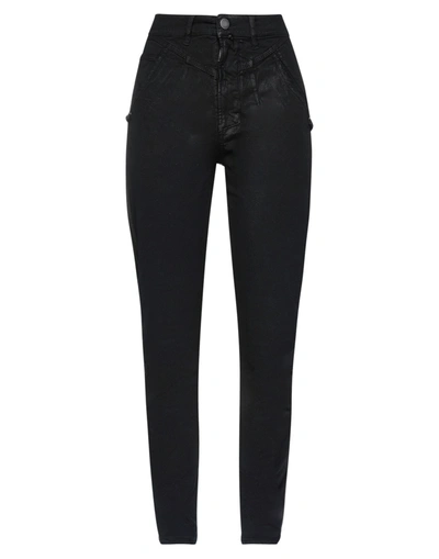 Shop High Woman Jeans Black Size 4 Cotton, Elastane