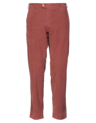 Shop Hiltl Man Pants Brick Red Size 36 Cotton, Elastane