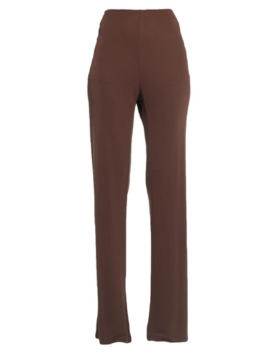 Shop Clips Woman Pants Dark Brown Size Xs Viscose, Polyester