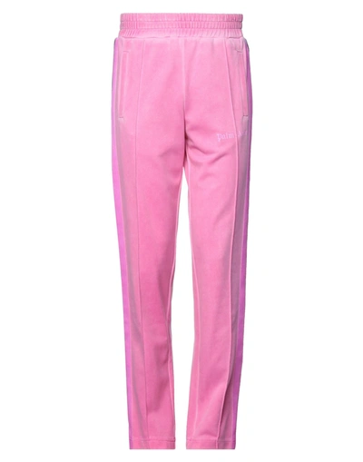Shop Palm Angels Man Pants Pink Size S Polyamide, Polyester
