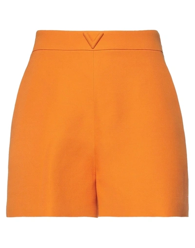Shop Valentino Garavani Woman Shorts & Bermuda Shorts Orange Size 4 Virgin Wool, Silk