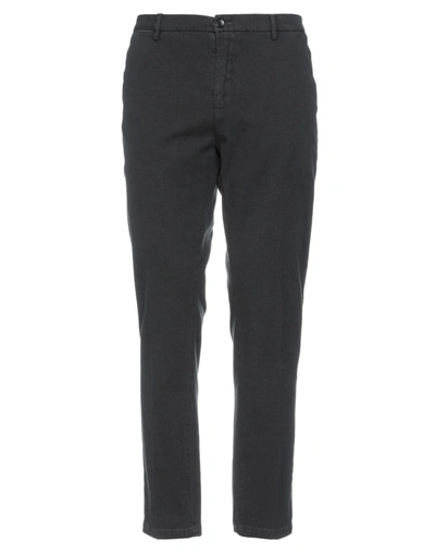 Shop Yan Simmon Man Pants Steel Grey Size 40 Cotton, Elastane