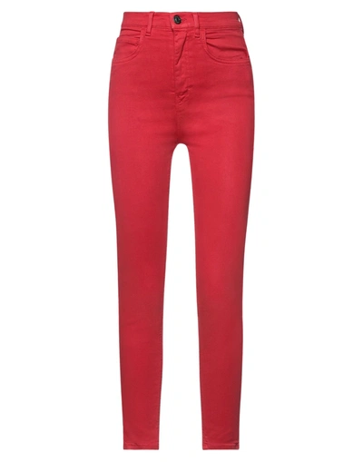 Shop Haikure Woman Denim Pants Red Size 28 Cotton, Polyester, Elastane