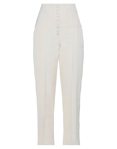Shop Racil Woman Pants Ivory Size 2 Cotton, Viscose In White