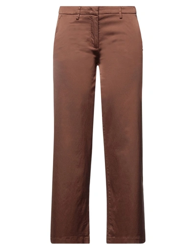 Shop Mason's Woman Pants Brown Size 8 Cotton, Viscose, Elastane