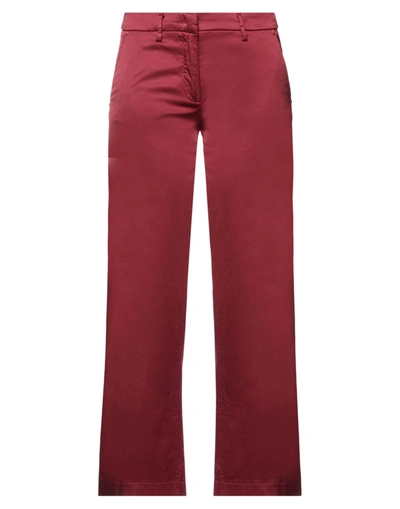 Shop Mason's Woman Pants Brick Red Size 4 Cotton, Viscose, Elastane