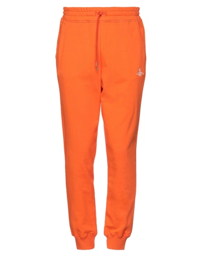 Shop Vivienne Westwood Man Pants Orange Size Xs Cotton, Elastane