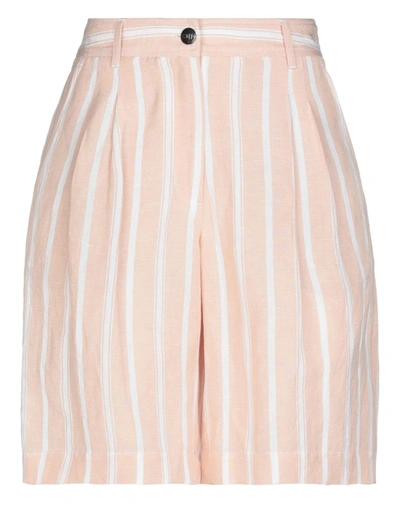 Shop Iris Von Arnim Woman Shorts & Bermuda Shorts Pink Size 6 Linen, Viscose