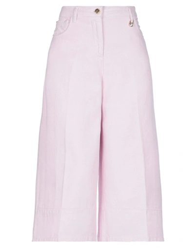 Shop Angelo Marani Cropped Pants In Pink