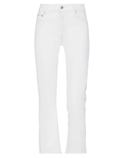 Shop Care Label Woman Jeans White Size 28 Cotton, Elastane