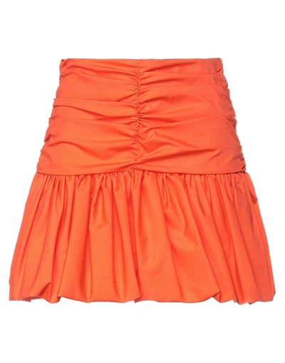Shop Dixie Woman Mini Skirt Orange Size M Polyester, Cotton