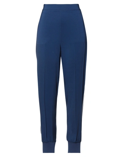 Shop Twinset Woman Pants Midnight Blue Size 4 Viscose, Elastane, Cotton