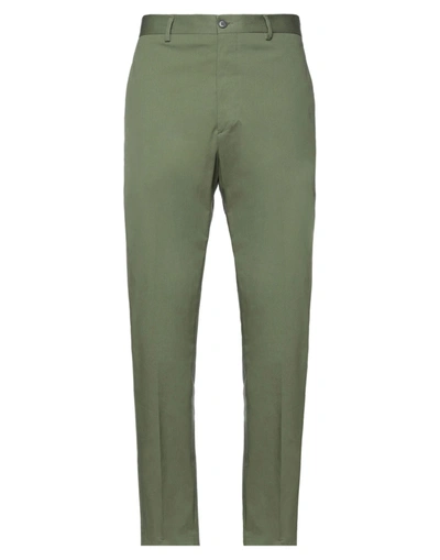 Shop Brian Dales Man Pants Green Size 30 Cotton, Elastane