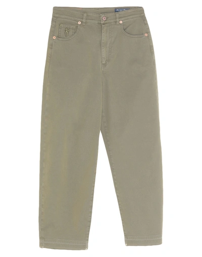 Shop Avantgar Denim By European Culture Woman Pants Military Green Size 30 Cotton, Polyester, Rubber