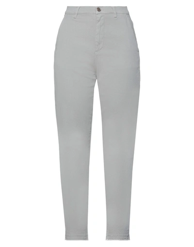 Shop Avantgar Denim By European Culture Woman Pants Light Grey Size 31 Cotton, Polyester, Rubber