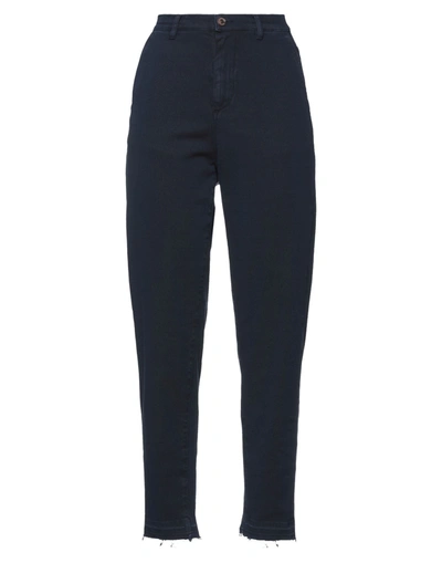 Shop Avantgar Denim By European Culture Woman Pants Midnight Blue Size 30 Cotton, Polyester, Rubber