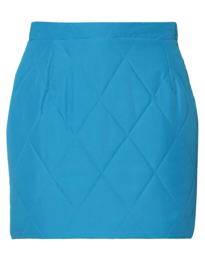 Shop Vicolo Woman Mini Skirt Azure Size L Polyester, Polypropylene In Blue