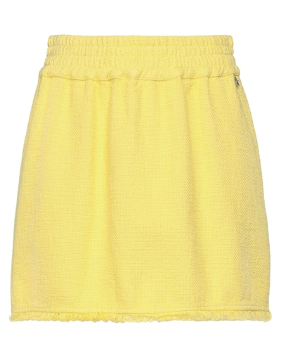 Shop Souvenir Woman Mini Skirt Yellow Size M Cotton