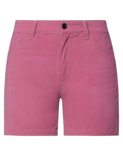 Shop Rrd Woman Shorts & Bermuda Shorts Garnet Size 6 Polyamide, Elastane In Red