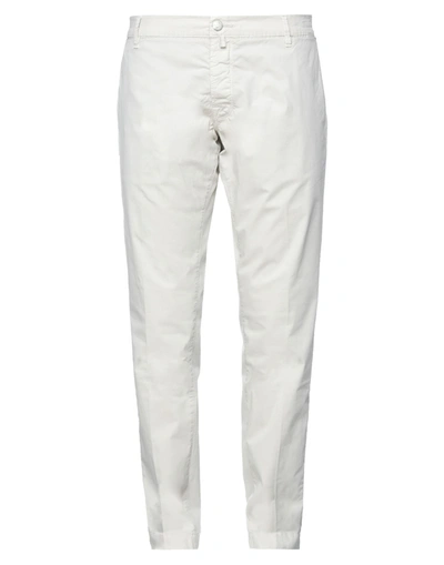 Shop Jacob Cohёn Man Pants Light Grey Size 28 Cotton, Elastane