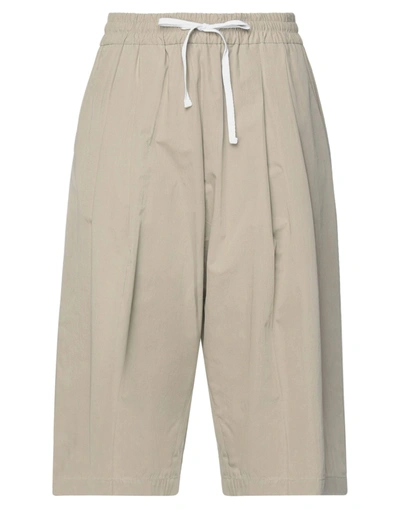 Shop Hache Woman Shorts & Bermuda Shorts Khaki Size 6 Cotton In Beige