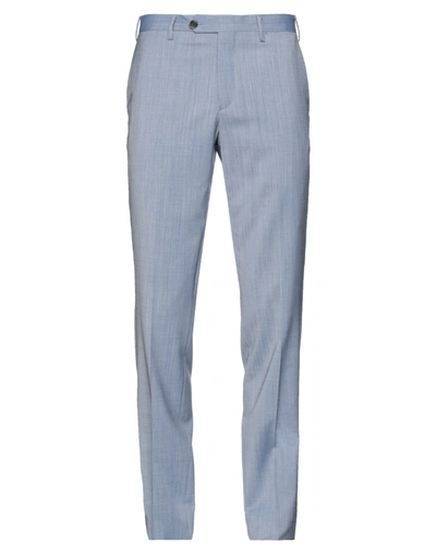 Shop Marco Pescarolo Man Pants Slate Blue Size 38 Wool, Elastane
