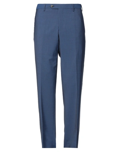 Shop Marco Pescarolo Man Pants Midnight Blue Size 36 Wool, Elastane