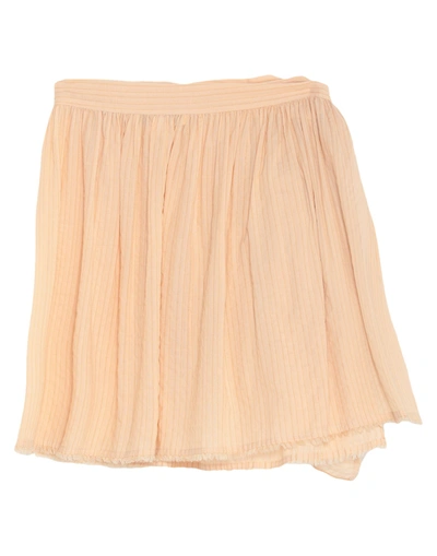 Shop Jucca Woman Mini Skirt Sand Size 6 Cotton In Beige