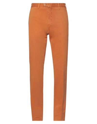 Shop Fedeli Man Pants Tan Size 32 Cotton, Cashmere, Elastane In Brown