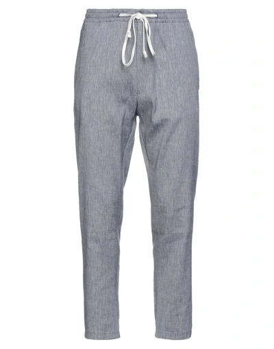 Shop Drykorn Man Pants Blue Size 29w-32l Linen, Polyester, Viscose, Elastane