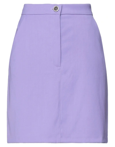 Shop Natasha Zinko Mini Skirts In Light Purple