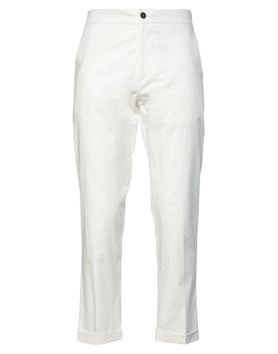 Shop Gazzarrini Man Pants Ivory Size 38 Cotton, Elastane In White