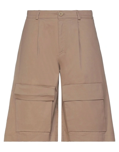 Shop Family First Milano Man Shorts & Bermuda Shorts Brown Size 30 Cotton