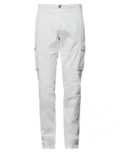 Shop Siviglia White Pants In Light Grey