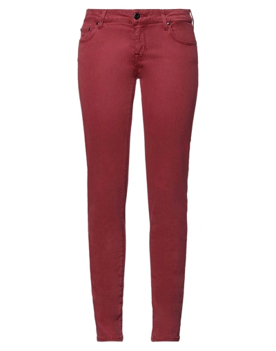 Shop Jacob Cohёn Woman Pants Brick Red Size 30 Lyocell, Modal, Cotton, Elastomultiester, Elastane