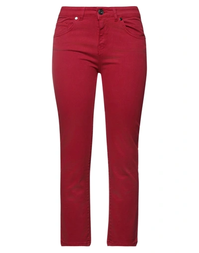 Shop Lab Anna Rachele Woman Pants Red Size 28 Cotton, Elastane