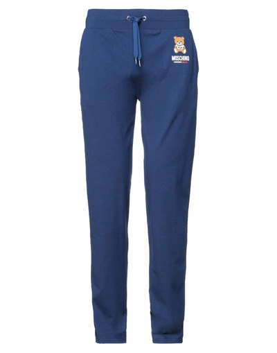 Shop Moschino Pants In Dark Blue