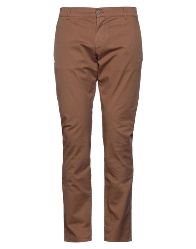 Shop Grey Daniele Alessandrini Man Pants Brown Size 31 Cotton, Elastane