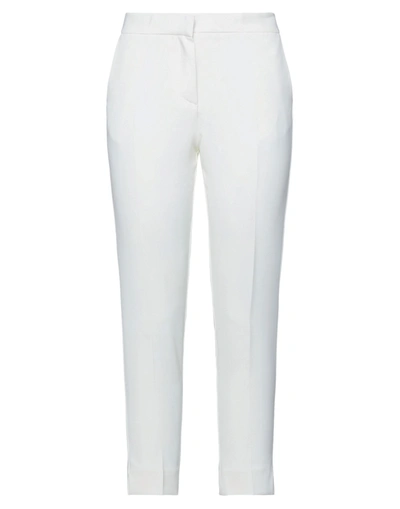 Shop Space Simona Corsellini Simona Corsellini Woman Pants Ivory Size 8 Polyester, Elastane In White