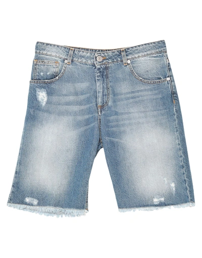 Shop Family First Milano Man Denim Shorts Blue Size 30 Cotton