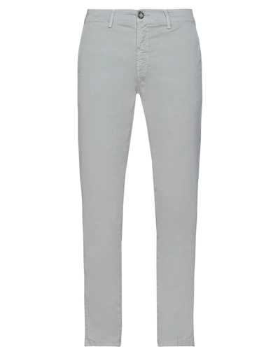 Shop Frankie Morello Man Pants Grey Size 38 Cotton, Elastane