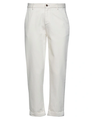 Shop Care Label Man Pants Ivory Size 27 Cotton In White