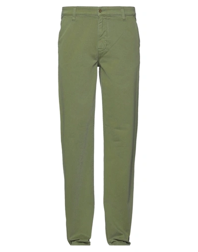 Shop Nudie Jeans Co Man Pants Military Green Size 32w-30l Cotton