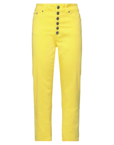 Shop Dondup Pants In Yellow
