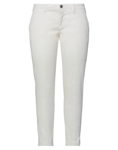 Shop Siviglia Woman Pants Ivory Size 31 Cotton, Elastane In White