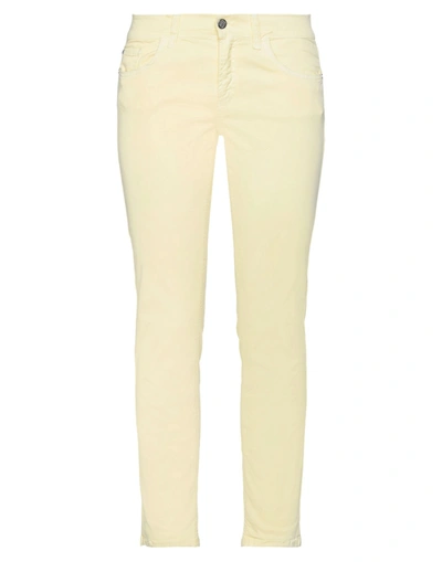 Shop Frankie Morello Woman Pants Yellow Size 27 Cotton, Elastane