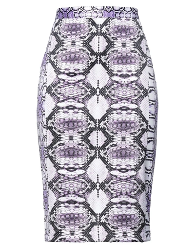 Shop Marciano Woman Midi Skirt Light Purple Size 2 Polyester, Polyamide, Elastane