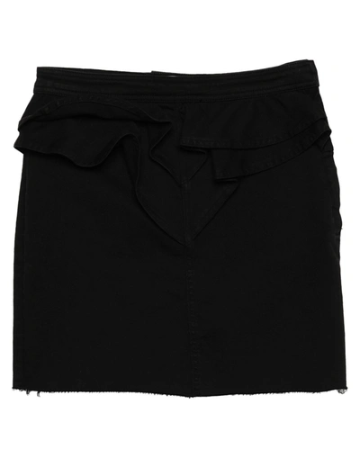 Shop Vicolo Woman Denim Skirt Black Size L Cotton, Elastomultiester, Elastane