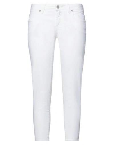 Shop Siviglia Cropped Pants In Ivory